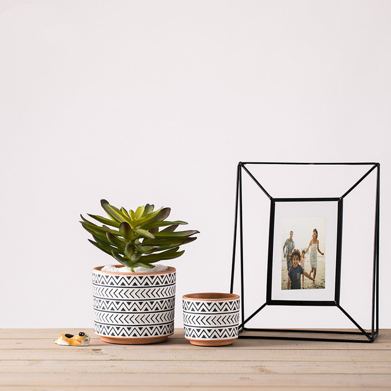 Ceramic Flower Pots Nordic Style Geometric Flower Pots