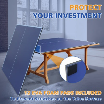 7ft Mid-Size Ping Pong Conversion Top Foldable Portable Table Tennis Table Top For Indoor Games