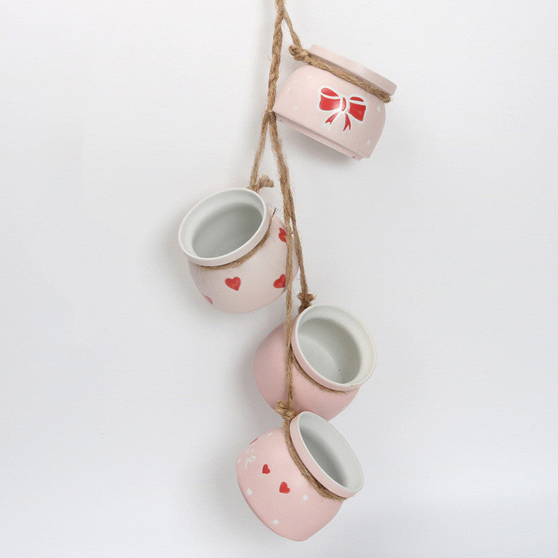 Hanging Wall Hanging Pots, Baskets, Hemp Rope, Succulents, Lazy Pots, Ceramics
