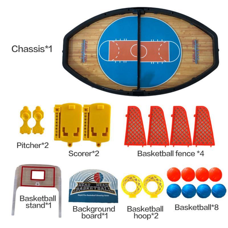 Children's Parent-child Interactive Double Battle Catapult Basketball Tabletop Indoor Game Toy