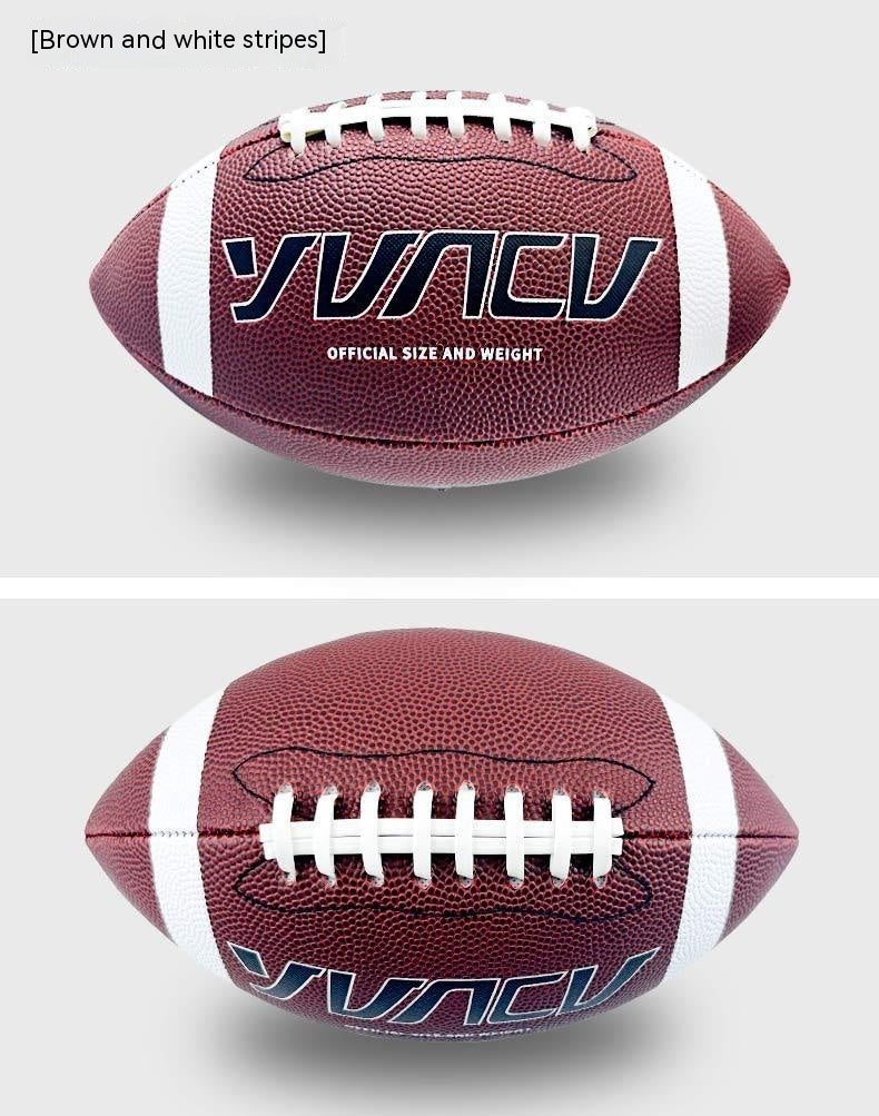 American Rugby With White Edges