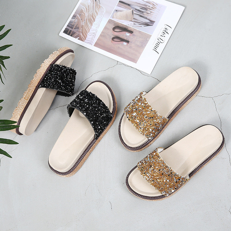Rhinestone slippers