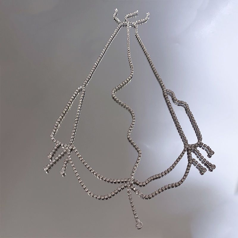 Ins Fashion New Water Diamond Forehead Chain