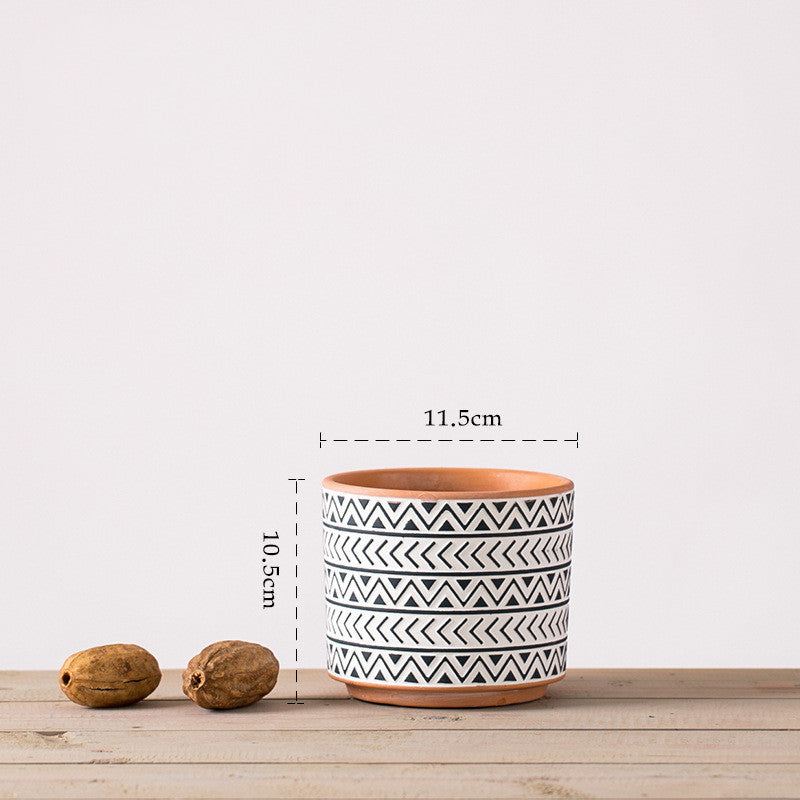 Ceramic Flower Pots Nordic Style Geometric Flower Pots