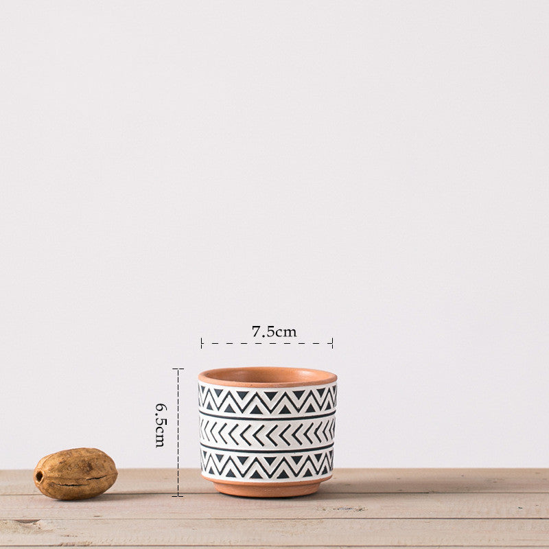 Ceramic Flower Pots Nordic Style Geometric Flower Pots