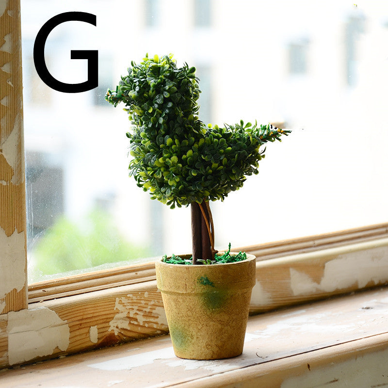 Idyllic Simulation Plant And Fake Flower Potted Indoor Living Room Furnishings