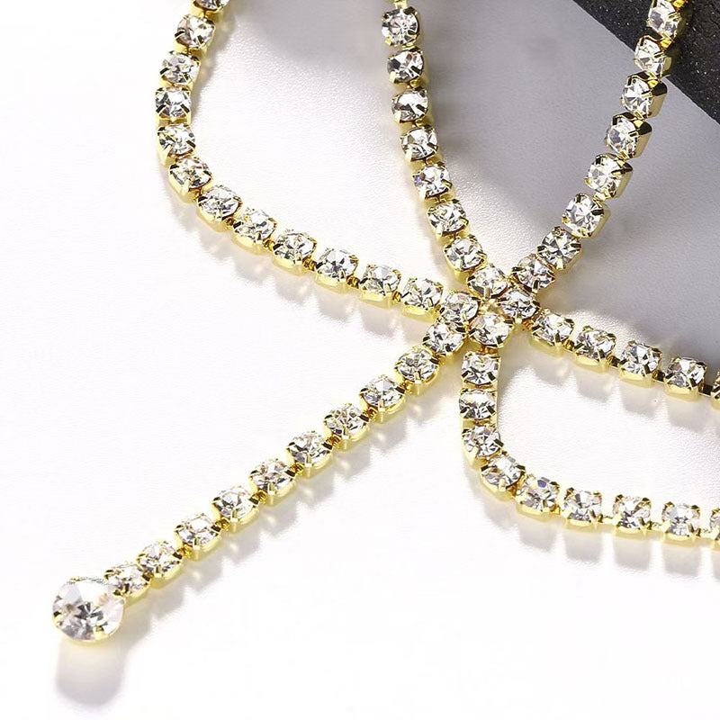 Ins Fashion New Water Diamond Forehead Chain