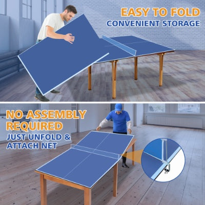 7ft Mid-Size Ping Pong Conversion Top Foldable Portable Table Tennis Table Top For Indoor Games