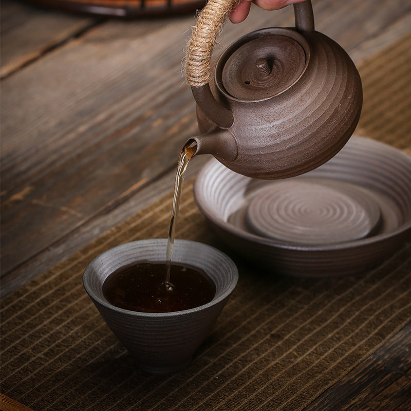 Kung Fu Tea Handle Pots Stoneware Teapots Ceramics Hand-held