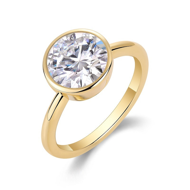 Time Bubble Large Diamond Ring Luxury Fashion Set Moissanite Silver Ring