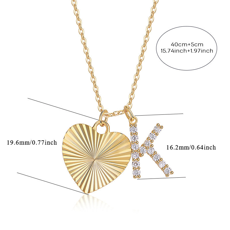 Heart Of Hearts Luxurious Fashion Diamond Pendant Necklace Set With Mosan Diamond Silver Ornaments