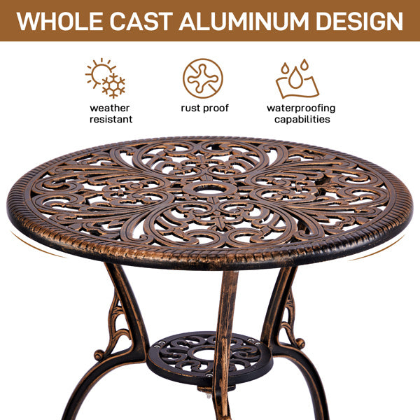 2pcs Single Chairs And 1pc Round Table Butterfly Shaped Antique Bronze Casting Set