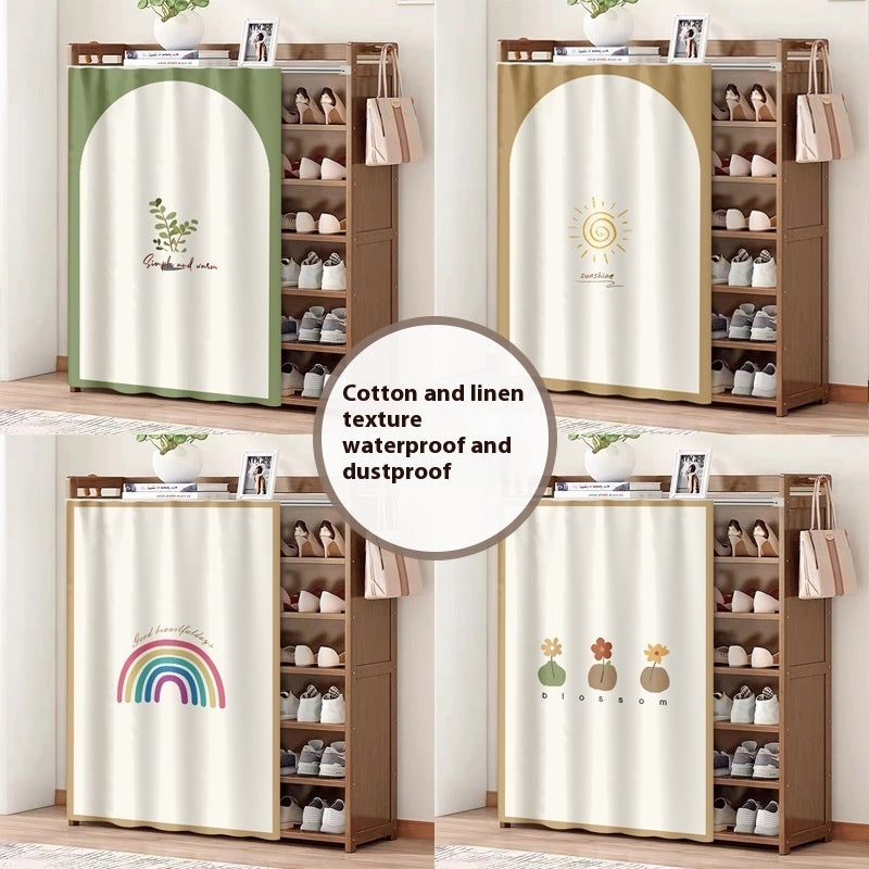 Punch-free Velcro Cabinet Shade Curtain