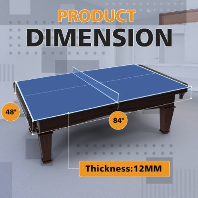 7ft Mid-Size Ping Pong Conversion Top Foldable Portable Table Tennis Table Top For Indoor Games
