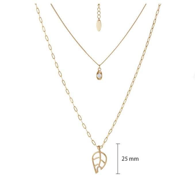 Simple Hollow Leaf Necklace Jewelry