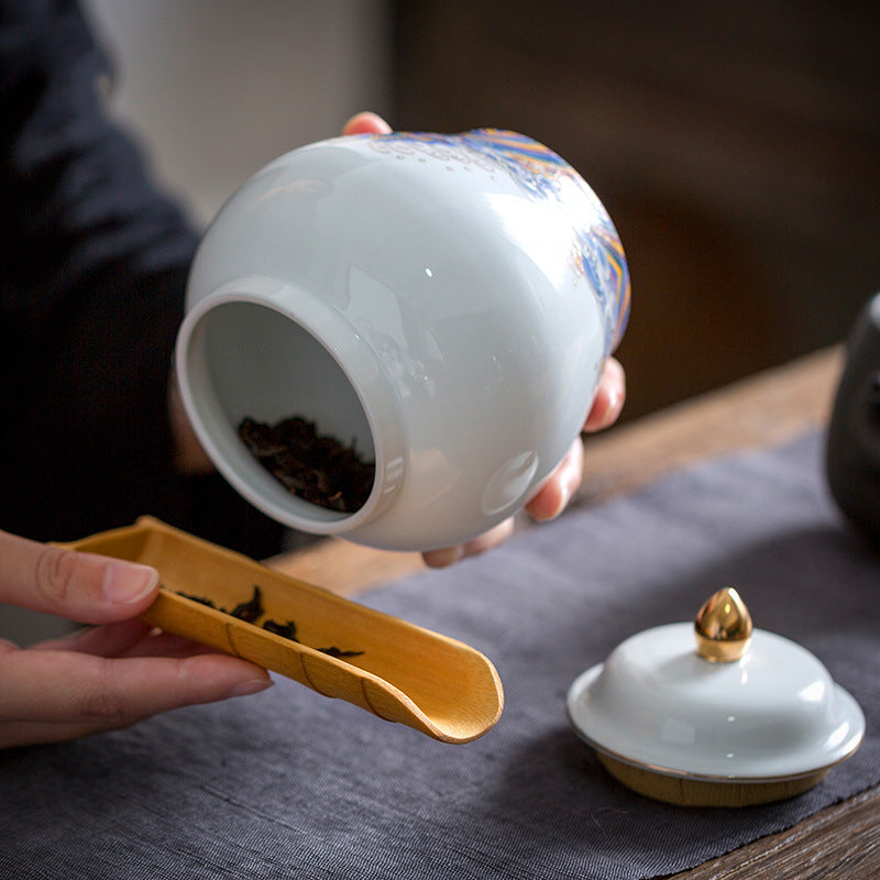 Household Round Cans For Tea Storage, Sealed Pots, Ceramic Tea Pots, Storage Pots, One Can For Multiple Purposes