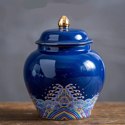 Household Round Cans For Tea Storage, Sealed Pots, Ceramic Tea Pots, Storage Pots, One Can For Multiple Purposes
