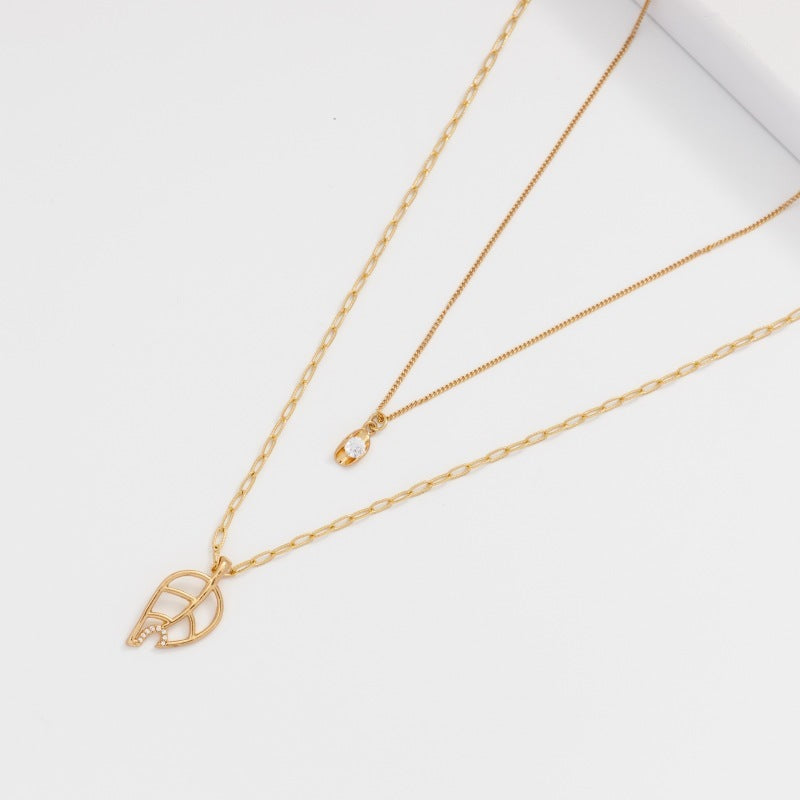 Simple Hollow Leaf Necklace Jewelry