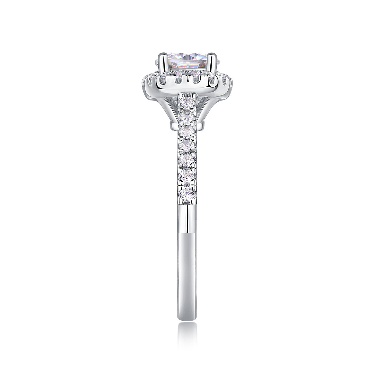Hug Your Lover With A Large Diamond Ring Luxury Fashion Set With Moissanite Silver Ring